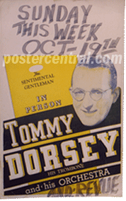 Tommy dorsey 1930s poster yelow